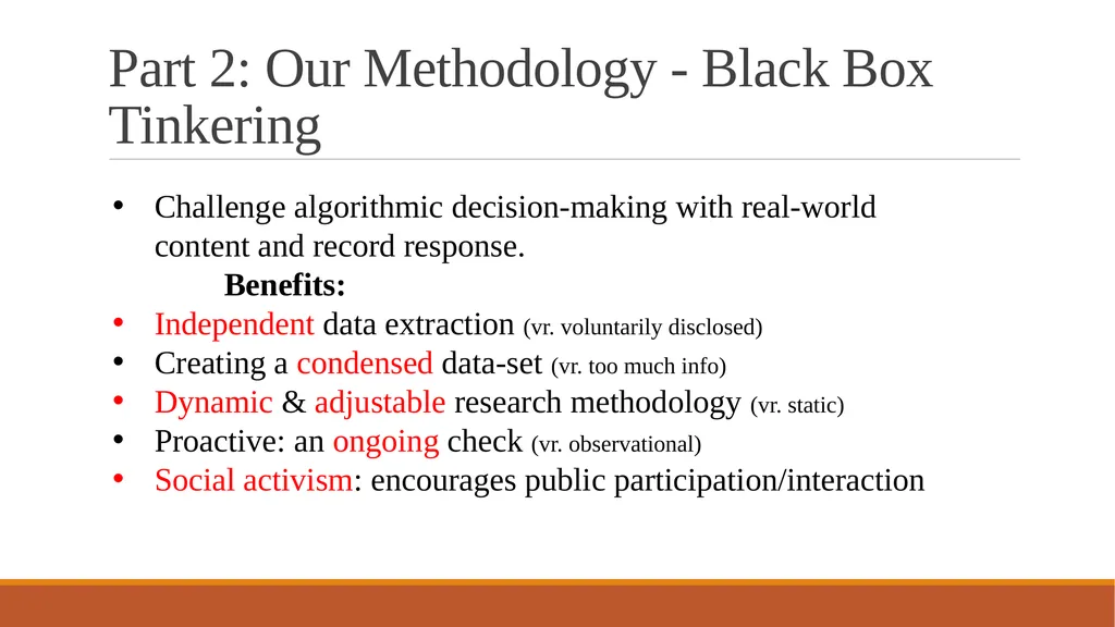 Black Box Tinkering: Beyond Disclosure in - slide 9 of 20
