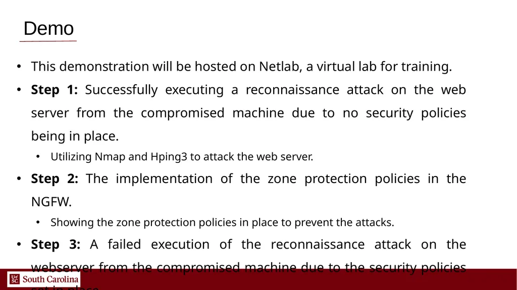 1 Protection against Reconnaissance and Scan - slide 10 of 11