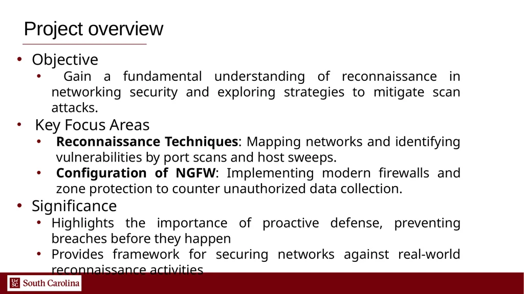 1 Protection against Reconnaissance and Scan - slide 3 of 11