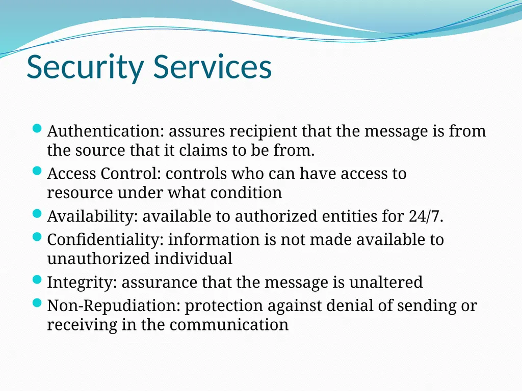 Attack, services and mechanisms Prof. Neeraj - slide 7 of 10