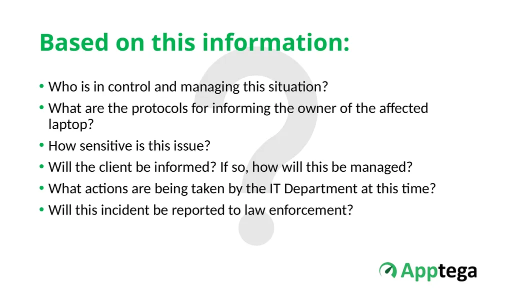 Information Security Tabletop Exercise: Malware & - slide 12 of 21