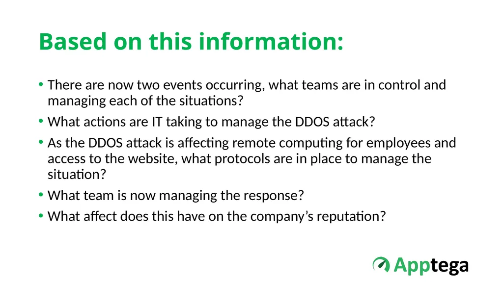 Information Security Tabletop Exercise: Malware & - slide 14 of 21