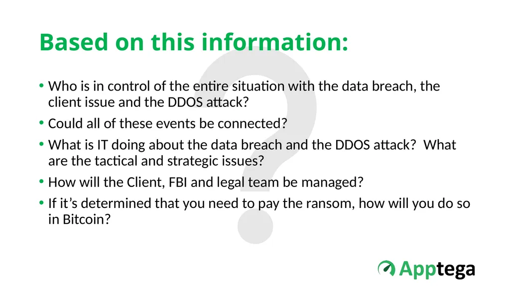 Information Security Tabletop Exercise: Malware & - slide 16 of 21