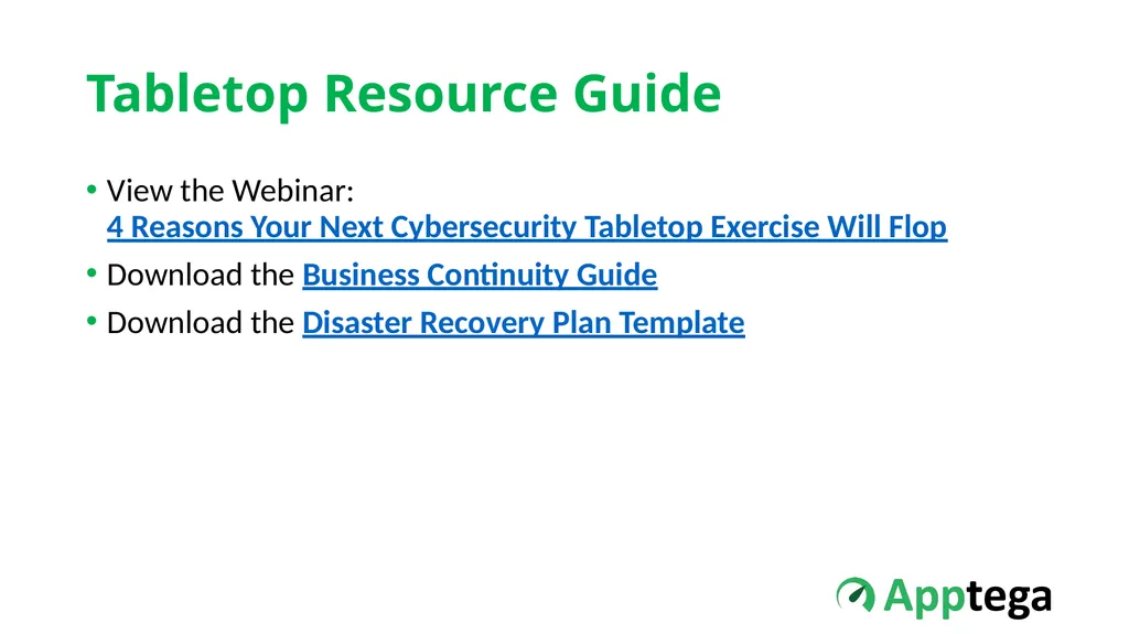 Information Security Tabletop Exercise: Malware & - slide 21 of 21