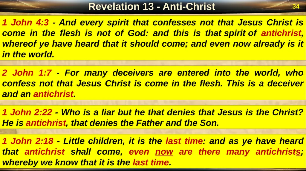 Revelation 13 2 Revelation: “Special Clues” Luke - slide 34 of 39