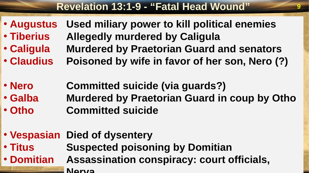 Revelation 13 2 Revelation: “Special Clues” Luke - slide 9 of 39
