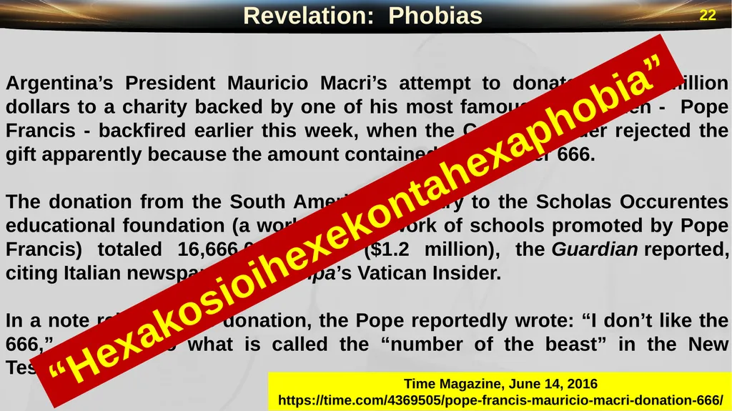 Revelation 13 2 Revelation: “Special Clues” Luke - slide 22 of 39