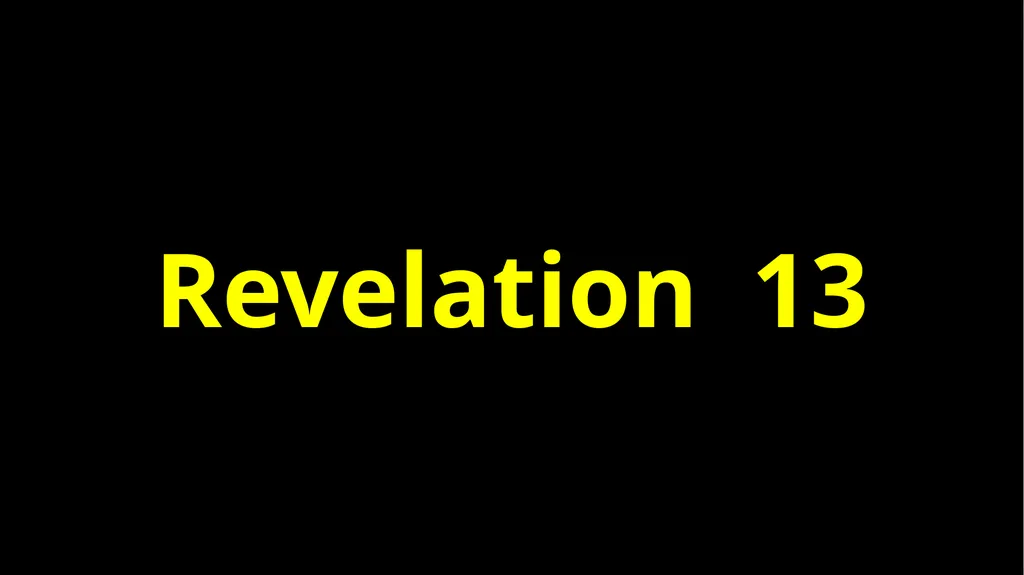 Revelation 13 2 Revelation: “Special Clues” Luke - slide 1 of 39