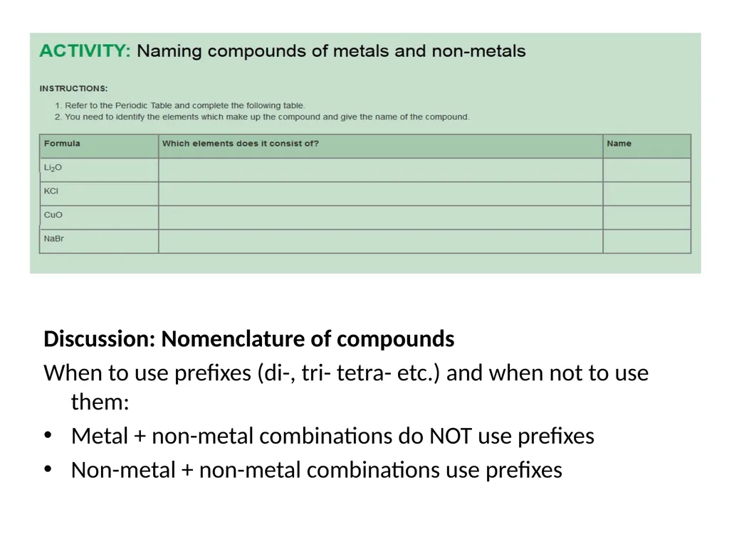 MATTER AND MATERIALS Session 1 Things to talk - slide 31 of 42