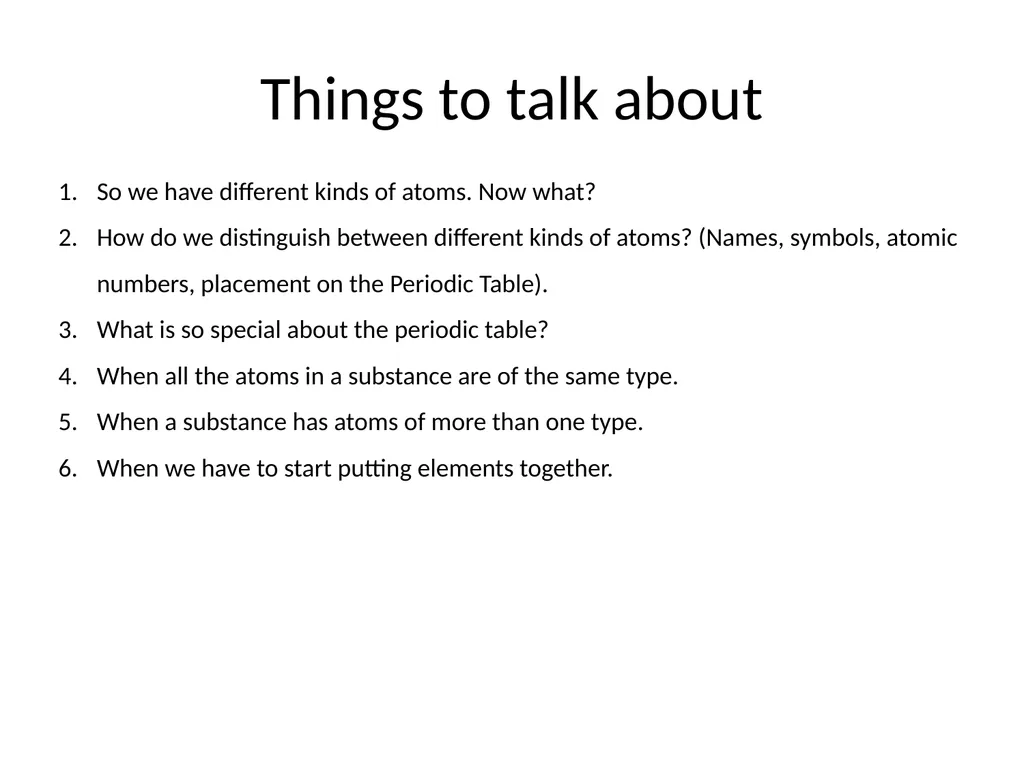 MATTER AND MATERIALS Session 1 Things to talk - slide 20 of 42