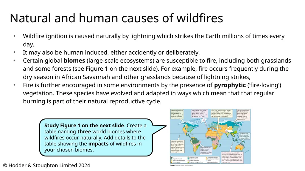 © Hodder & Stoughton Limited 2024 Wildfire - slide 4 of 14