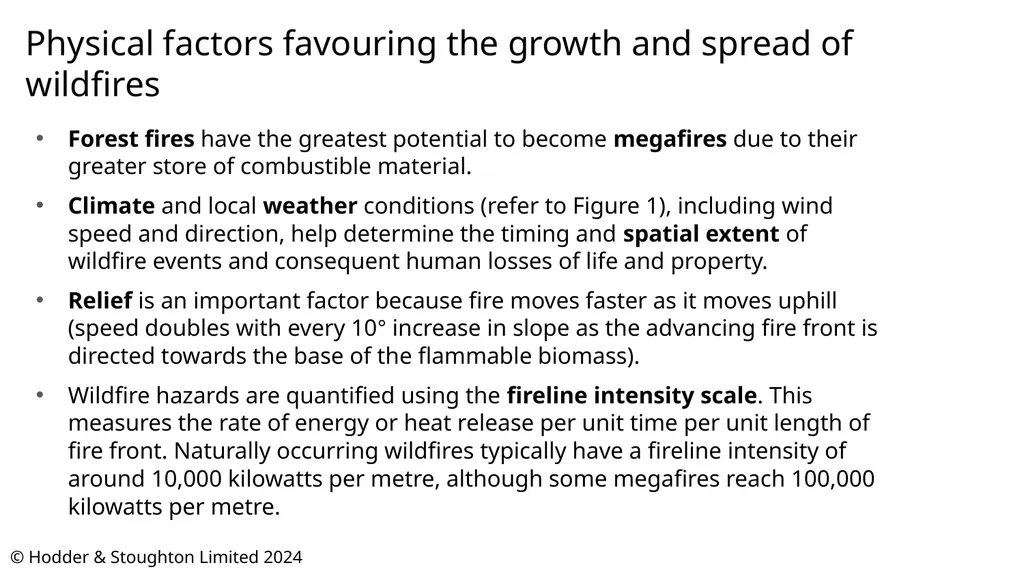 © Hodder & Stoughton Limited 2024 Wildfire - slide 6 of 14