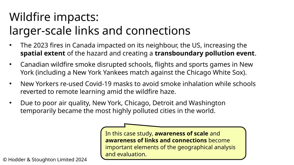 © Hodder & Stoughton Limited 2024 Wildfire - slide 9 of 14