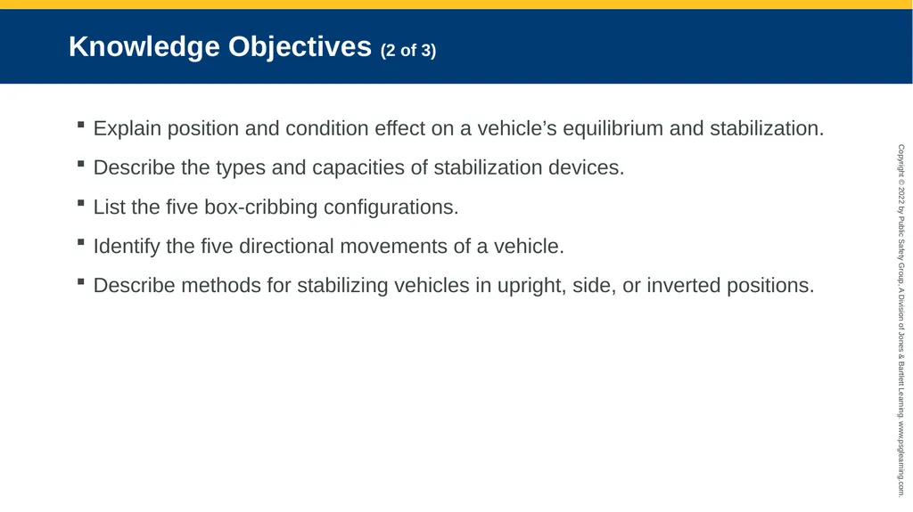 Vehicle Stabilization CHAPTER 8 Knowledge - slide 3 of 55