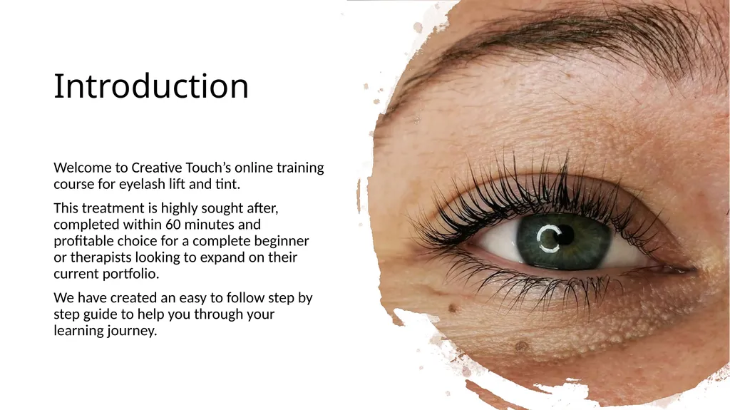 Lash Lift & Tint Training Manual Introduction - slide 2 of 32