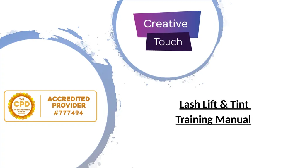 Lash Lift & Tint Training Manual Introduction - slide 1 of 32