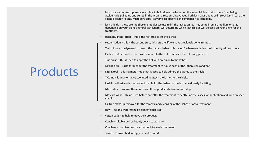 Lash Lift & Tint Training Manual Introduction - slide 17 of 32