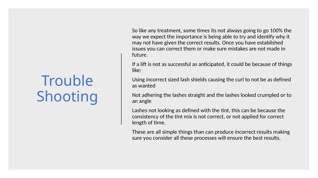 Lash Lift & Tint Training Manual Introduction - slide 26 of 32