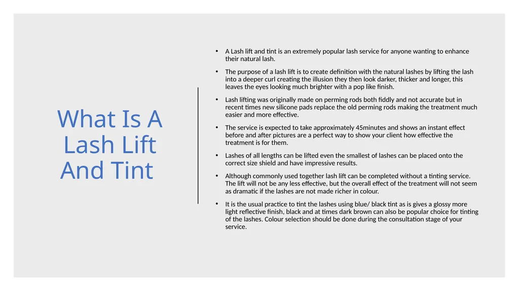 Lash Lift & Tint Training Manual Introduction - slide 3 of 32