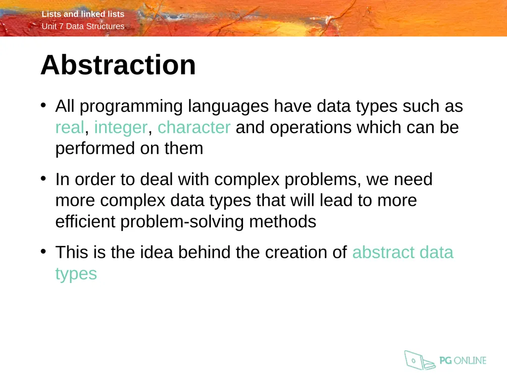 OCR A Level Computer Science H446 – Paper 1 Lists - slide 3 of 34