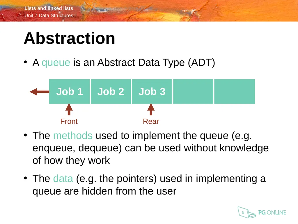 OCR A Level Computer Science H446 – Paper 1 Lists - slide 4 of 34
