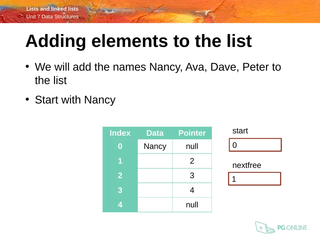 OCR A Level Computer Science H446 – Paper 1 Lists - slide 22 of 34