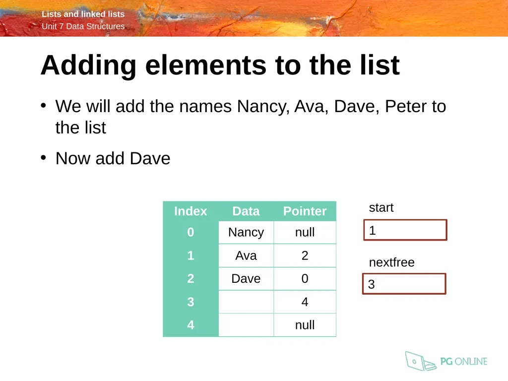 OCR A Level Computer Science H446 – Paper 1 Lists - slide 24 of 34