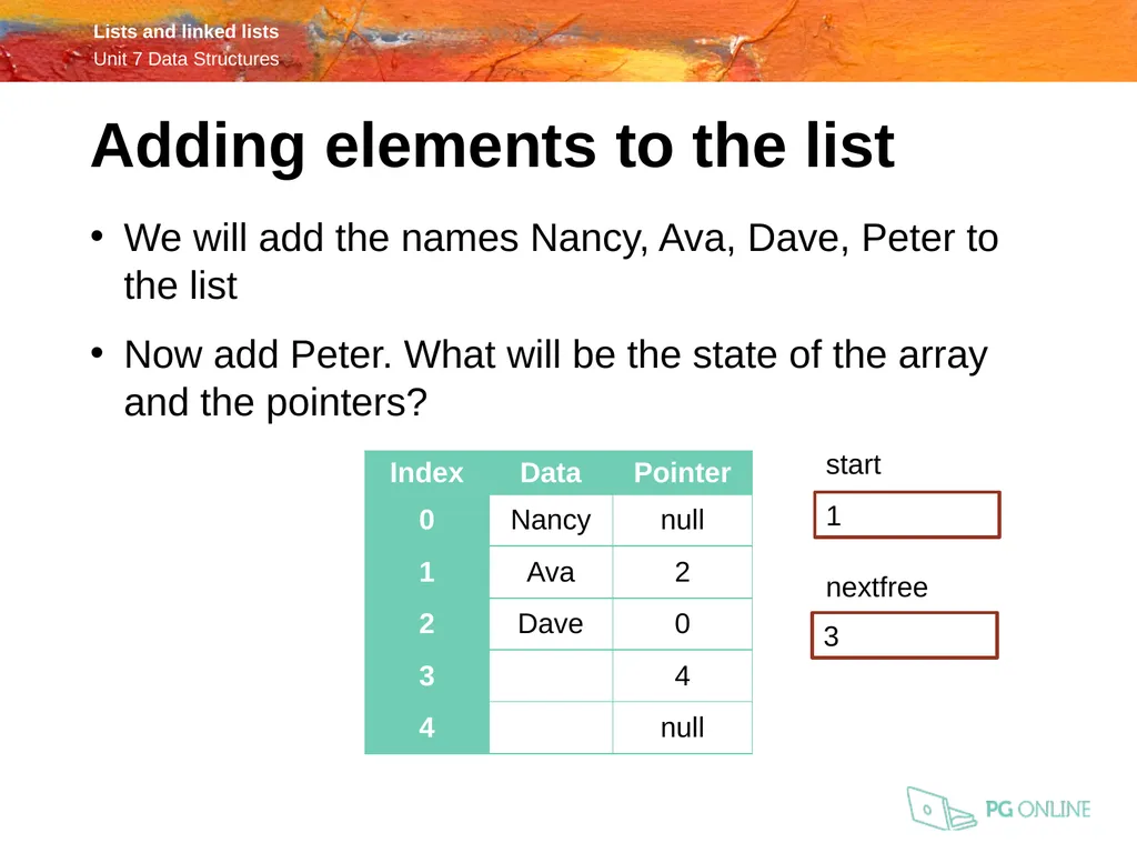OCR A Level Computer Science H446 – Paper 1 Lists - slide 25 of 34