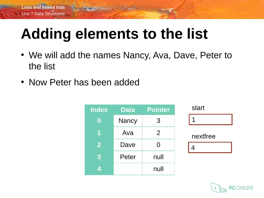 OCR A Level Computer Science H446 – Paper 1 Lists - slide 26 of 34