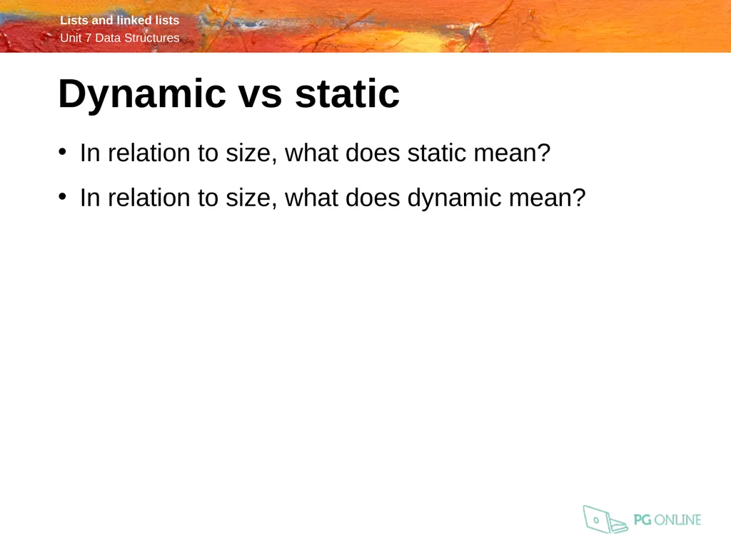 OCR A Level Computer Science H446 – Paper 1 Lists - slide 6 of 34