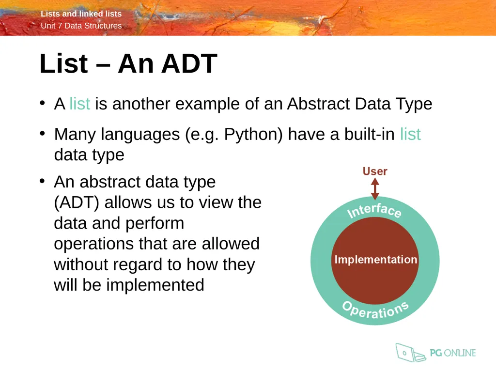 OCR A Level Computer Science H446 – Paper 1 Lists - slide 5 of 34