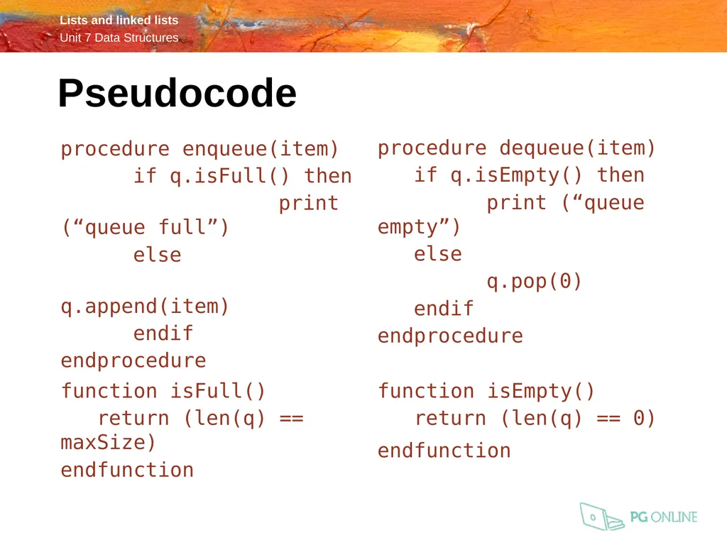 OCR A Level Computer Science H446 – Paper 1 Lists - slide 17 of 34