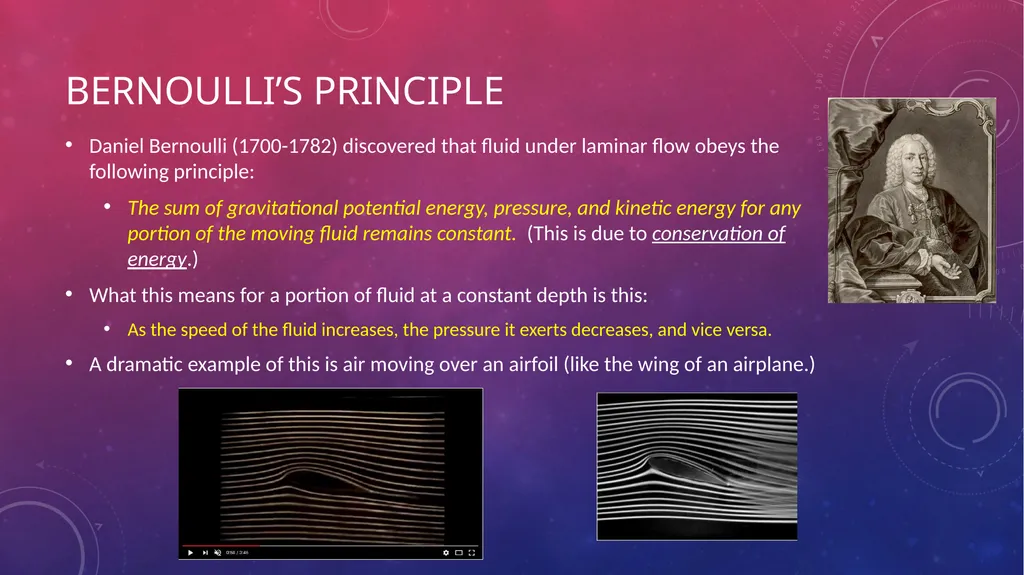 Bernoulli’s Principle & Fluid Flow PES 1000 – - slide 4 of 9