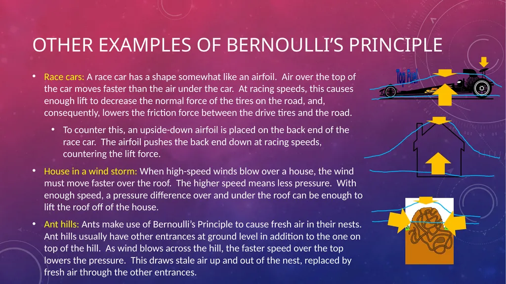 Bernoulli’s Principle & Fluid Flow PES 1000 – - slide 6 of 9