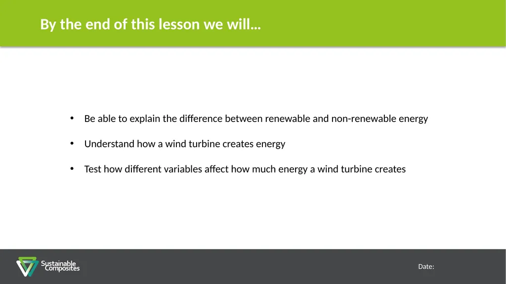 Primary School – Wind Turbine Lesson Plan - slide 2 of 12