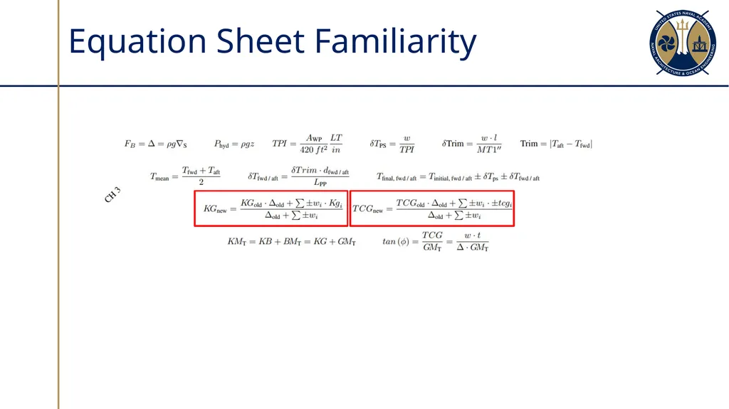 Changes in Ship’s Center of Gravity Section 3.2 - slide 22 of 32