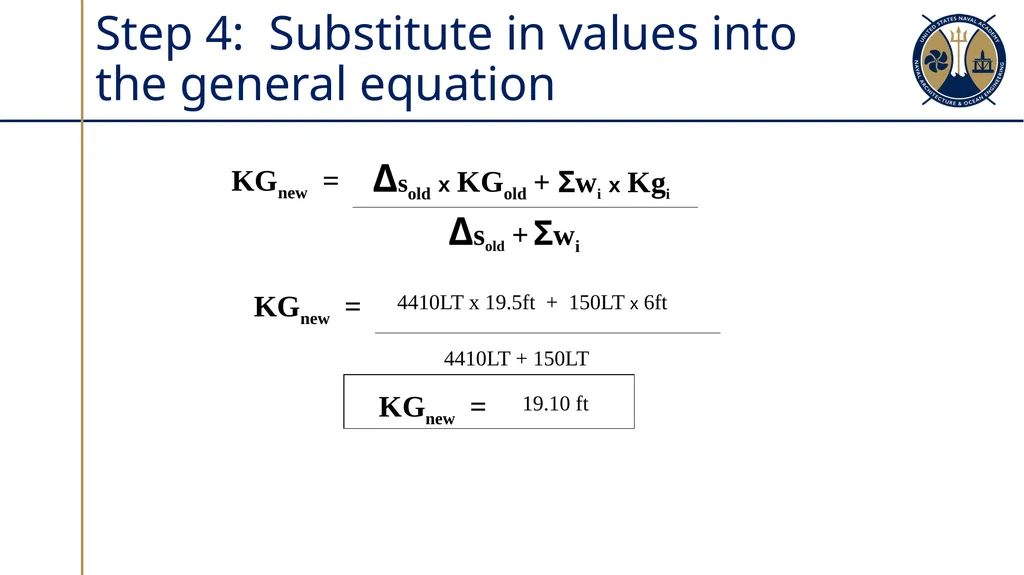 Changes in Ship’s Center of Gravity Section 3.2 - slide 28 of 32