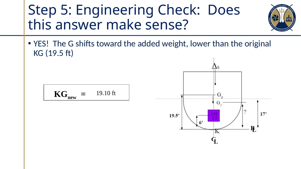 Changes in Ship’s Center of Gravity Section 3.2 - slide 29 of 32