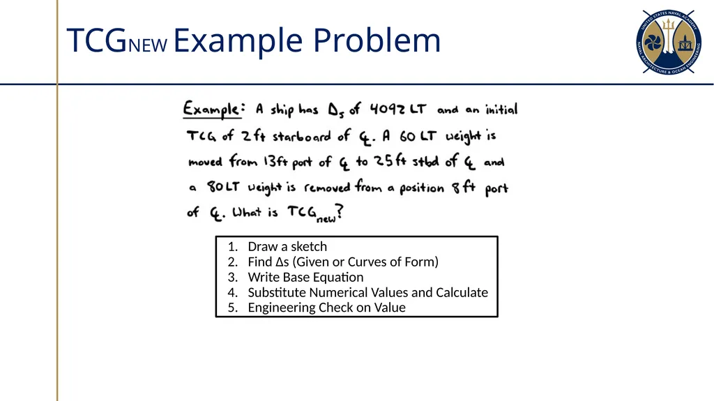 Changes in Ship’s Center of Gravity Section 3.2 - slide 30 of 32