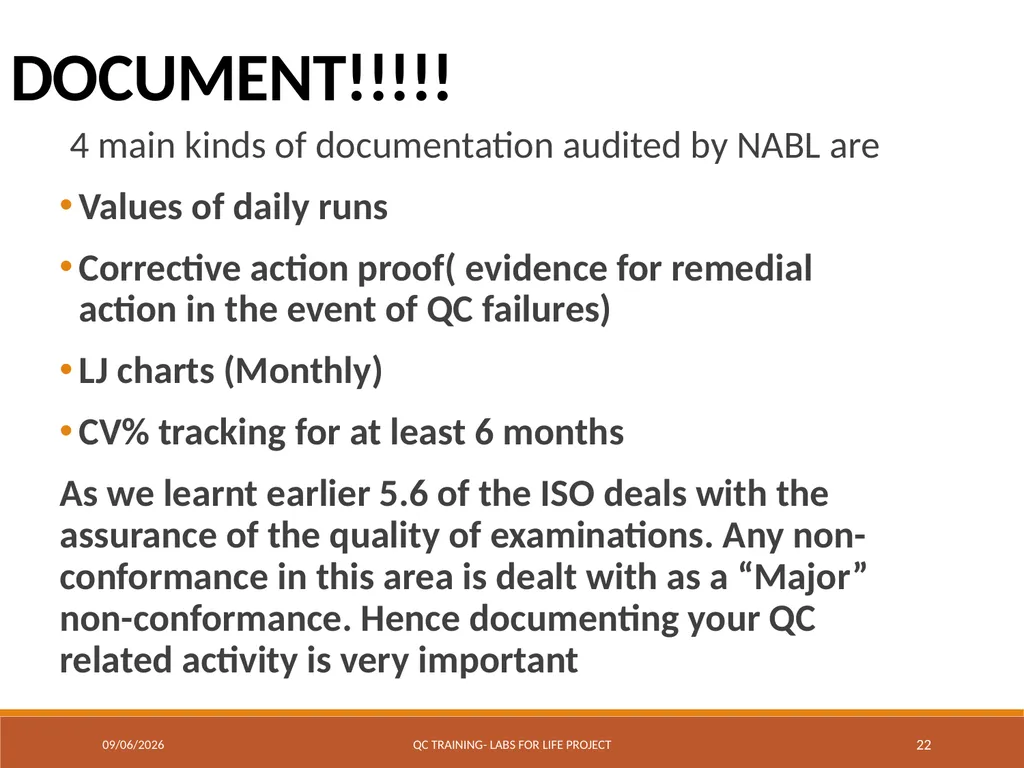 Levey-Jennings Charts Graphically Representing - slide 21 of 22