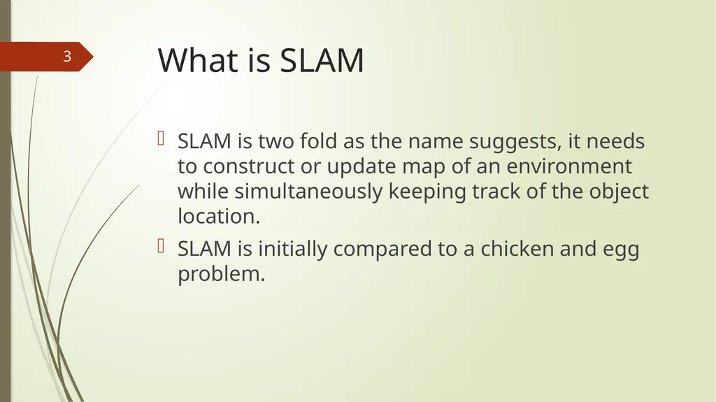 SLAM Techniques -Venkata satya jayanth Vuddagiri 1 - slide 3 of 29