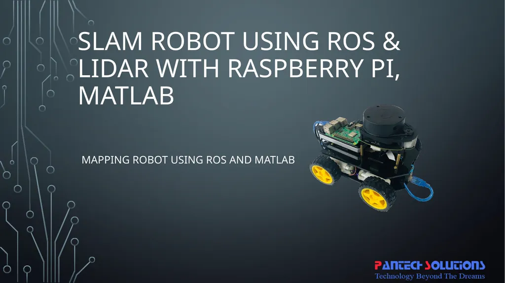SLAM Robot using ros & lidar with raspberry pi, - slide 1 of 17