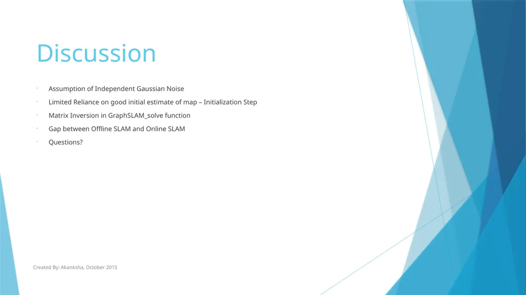 GraphSLAM Algorithm with Applications to Large - slide 18 of 19