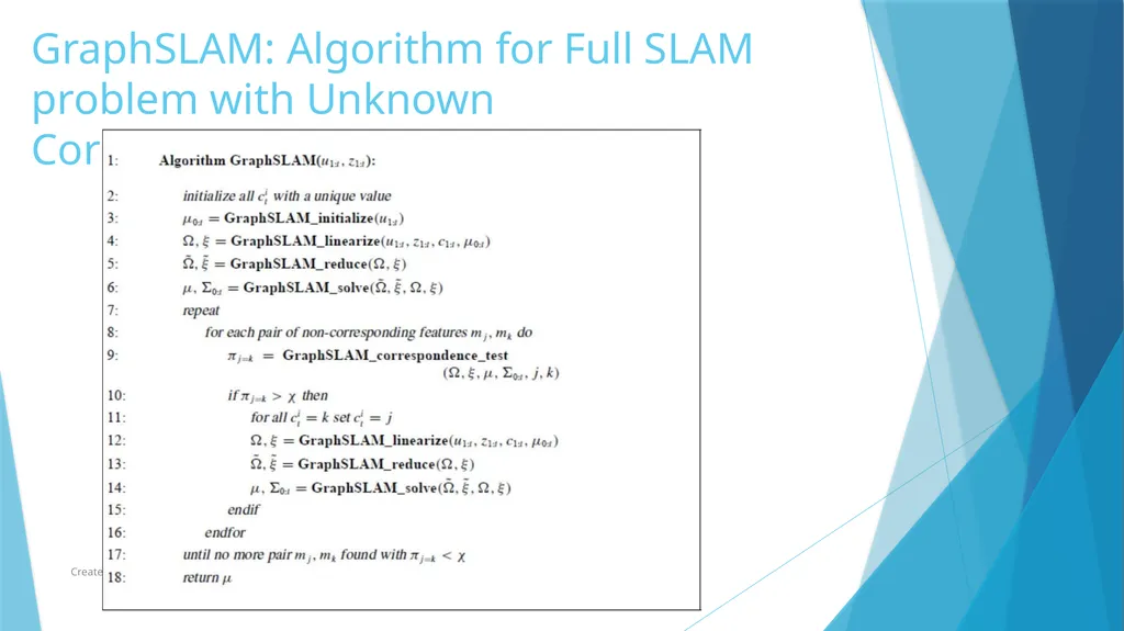 GraphSLAM Algorithm with Applications to Large - slide 12 of 19