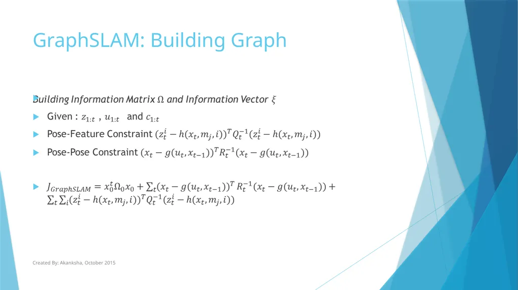GraphSLAM Algorithm with Applications to Large - slide 8 of 19