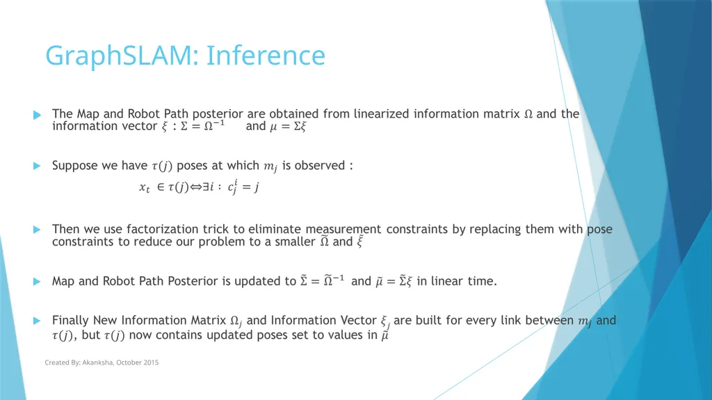 GraphSLAM Algorithm with Applications to Large - slide 9 of 19