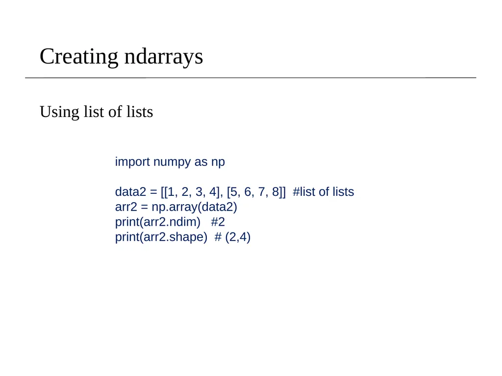 Lecture 2- NumPy I 1 Dr. Sampath Jayarathna Old - slide 5 of 12