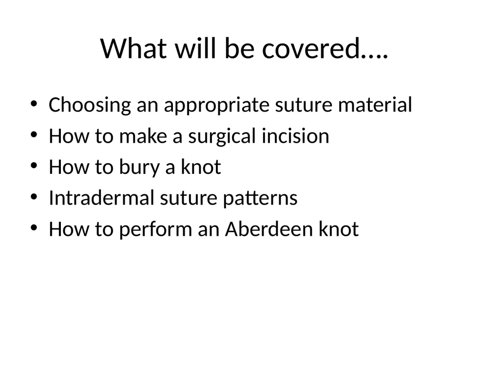 Advanced Suturing for RVNs Zamantha Marshall - slide 2 of 27