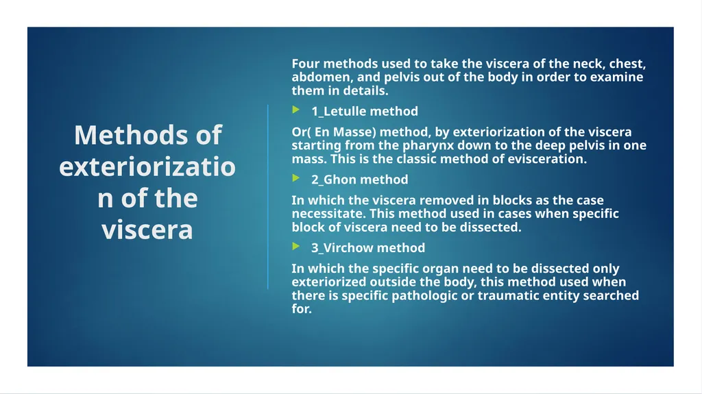 Post mortem methods Postmortem method Learning out - slide 20 of 29