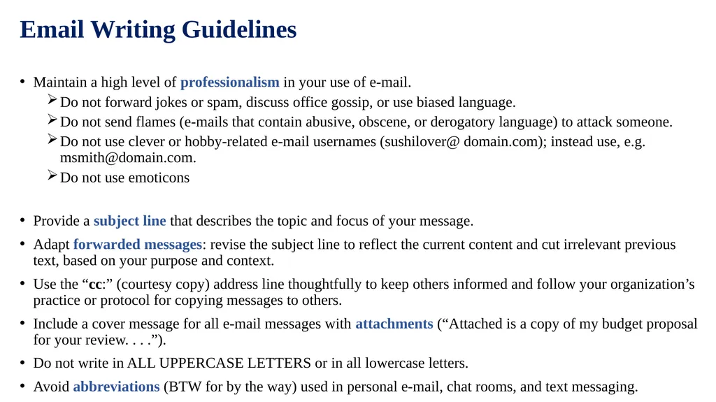 Technical and Business Writing TECHNICAL - slide 22 of 45